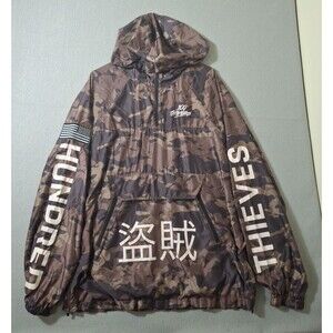 100 Thieves Hoodie XXL 'The Original' Windbreaker Camo 1/4 Zip 2017